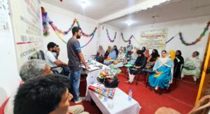 Group of artisans and participants at the Craft Demonstration Programme showcasing local craftsmanship under the NHDP Scheme
